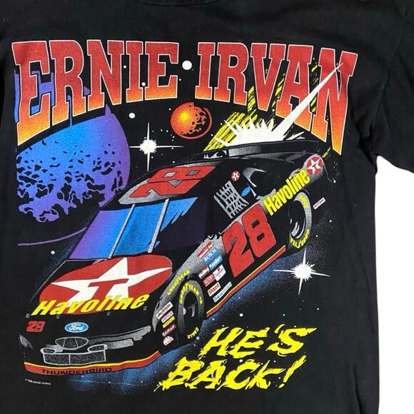 Vintage 90s NASCAR Ernie Irvan Graphic T-shirt - L - Picture 2 of 5